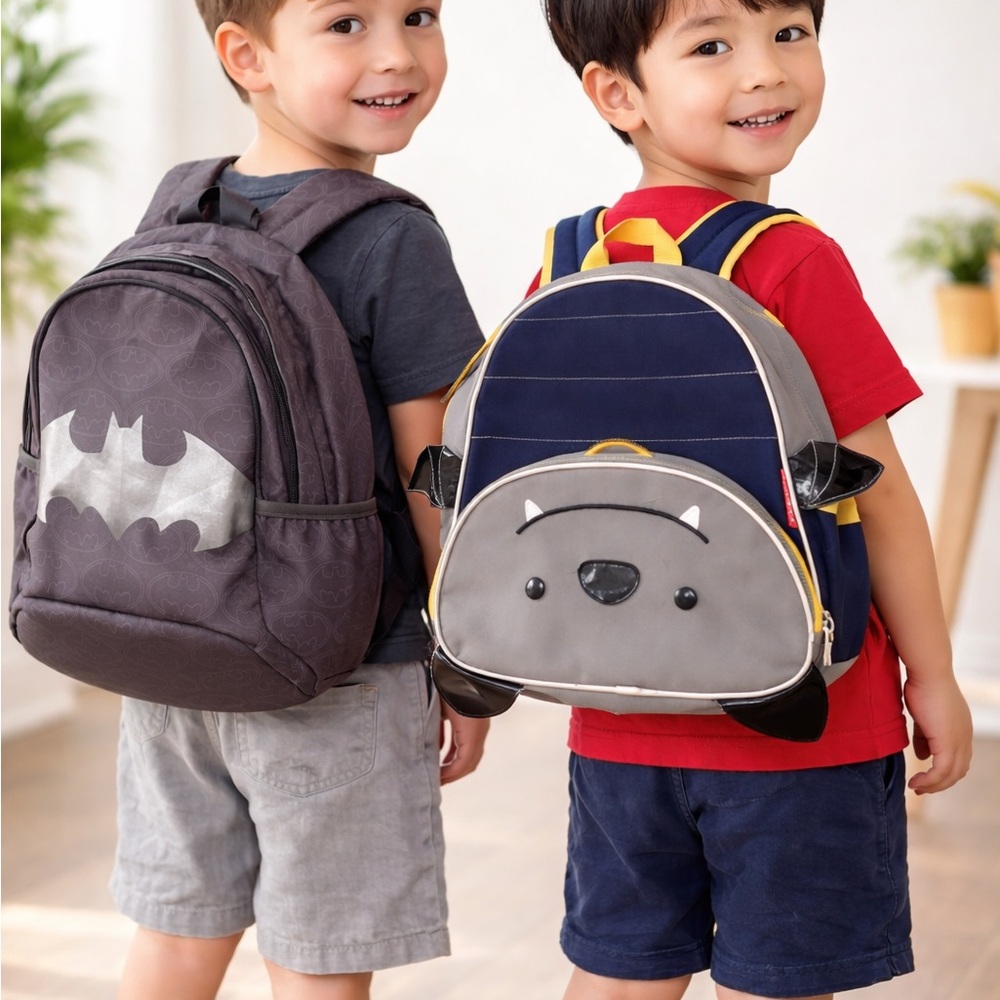 Bundle of Skip hop bat & gap kids Batman bag packs‎